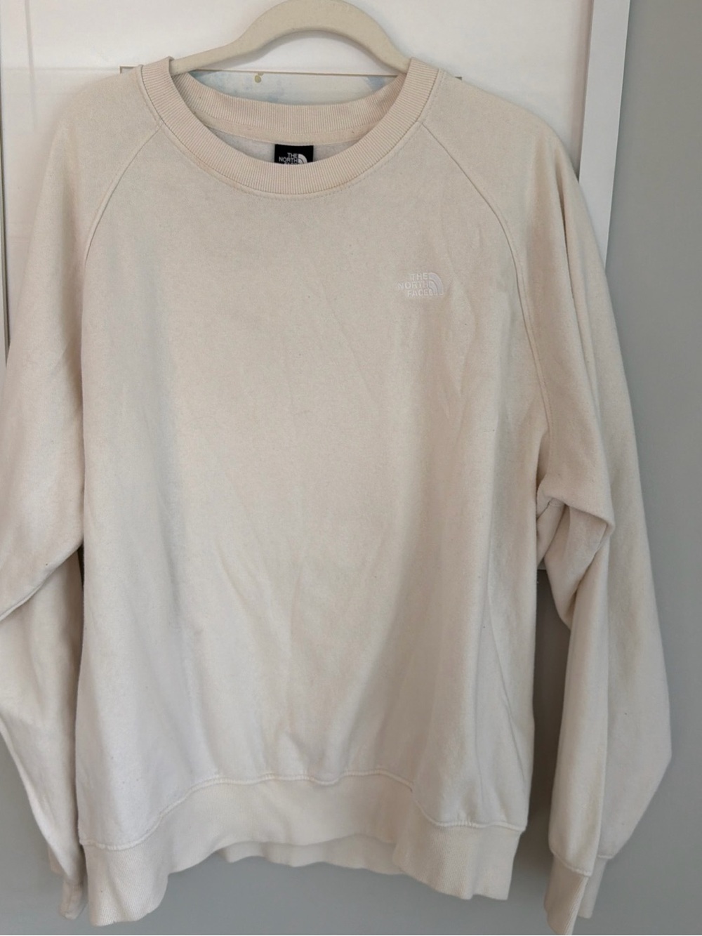 The North Face Men's Crewneck Sweatshirt in Light Cream
